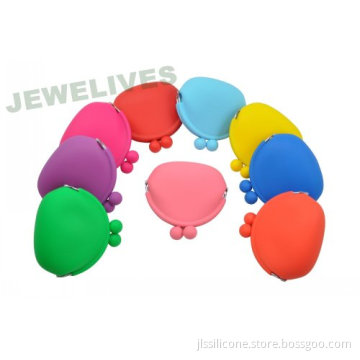 Girls Candy Color Silicone Coin Purse Rubber Wallet Bag Case Pouch 